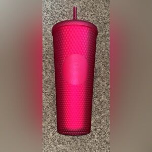 Starbucks Bright Hot Pink Textured Tumbler New
